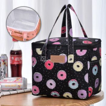 보온 보냉 도시락 쿨러 토트백 다용도 휴대용 식품 가방 예쁜 꽃