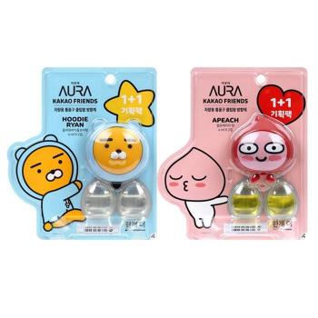 카카오프렌즈 어피치+라이언 페이스타입 차량용 방향제 2개 (S46624723)