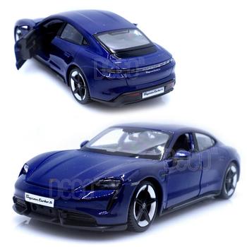 브라고 아트박스/브라고 1:24 포르쉐 타이칸 터보 S 블루 미니카 다이캐스트