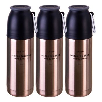 코멕스 ZPPOLQUN 트래블러 보온보냉병 골드 350ml X 3개