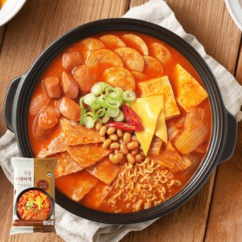 [푸딩팩토리] 전골 부대찌개 410g 캠핑국물요리 부찌 국물안주 식사대용 한끼요리 햄폭탄