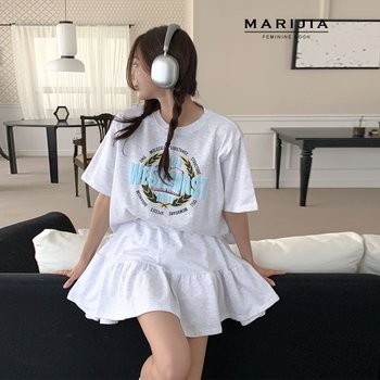 [MARIJIA] 플레이업 세트룩(티셔츠+치마바지)_MSTB21140