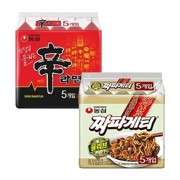 농심 신라면10봉지+짜파게티10봉지  총20봉