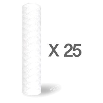 와운드실필터 하우징용 침전필터 1-100마이크론 750mm 25개 1BOX [불순물제거용 국산]