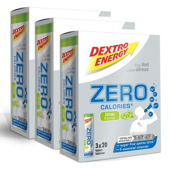 [해외] Dextro Energy 덱스트로 에너지 칼로리 제로 전해질 음료 라임 맛 3X20 타블렛 3팩