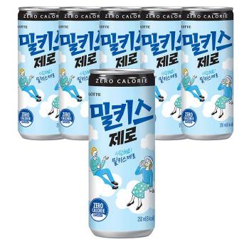 롯데칠성음료 밀키스 제로 250ml 6캔 (S10323618)