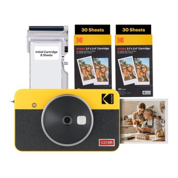[해외] Kodak KODAK Mini Shot 2 Retro 4PASS 2-in-1 & 인스턴트 카메라 포토 프린터(5,3x8,6cm)+68매