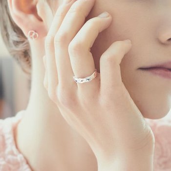 [우아 나나, 하이키 서이, 로켓펀치 소희 착용] silver art-ring