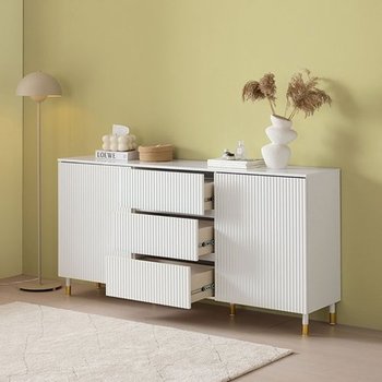 보루네오 갤러리 템바보드 1500 3서랍+양문도어 멀티수납장 AX457R