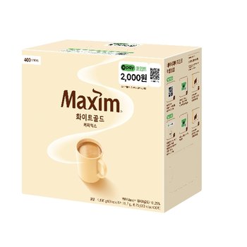 맥심 화이트골드 커피믹스 400T+N Pay 2000원 (네이버페이 포인트)