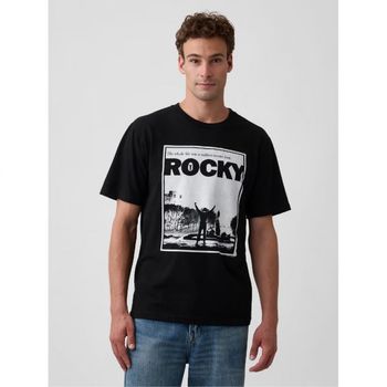 [해외] 갭 GAP Rocky 에브리데이 소프트 릴렉스드 그래픽 티셔츠 블랙 11571019