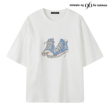 프린팅 라운드 오버핏 반팔 티셔츠 (NQ2LW022L0)