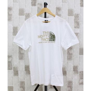[해외] 우먼 노스페이스 라스트 로고 크루넥 티셔츠 M S/S RUST 2 - 화이트 11073557