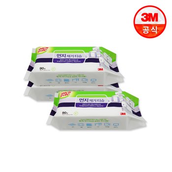 먼지 제거 티슈 90매 3개