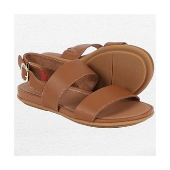 여성 그라시에 레더 라이트탄 백 스트랩 샌들 (EB1-592)_637352