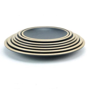 깔끔한 플레이팅 블랙 원형 접시 앤틱블랙 DS-6852 (WE97F40)