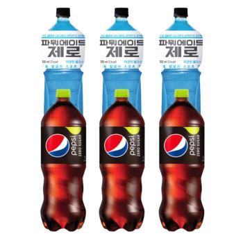 [한번에먹자] 파워에이드 제로 1.5L 3개 + 펩시 제로슈거 라임향 1.5L 3개 / 총  (S12941874)
