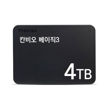 TOSHIBA ID58RI36 칸비오 베이직3 외장 하드 (4TB 2.5형 SMR)