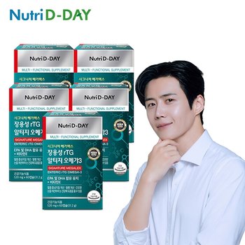 뉴트리디데이 장용성 rtg알티지 오메가3 메가렉스 60캡슐 x 5박스