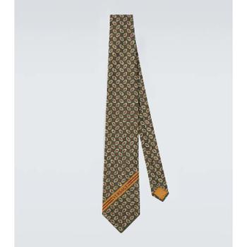 [해외] 베르사체 로고 프린트 실크 넥타이 P01149608