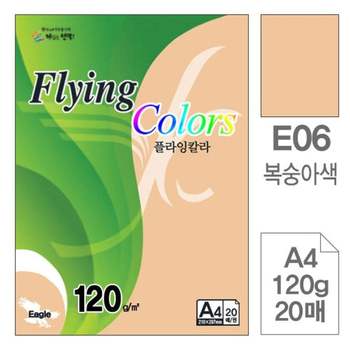 플라잉칼라 GD40MP87 E06복숭아색 A4 120g 복사용지 20매입10개