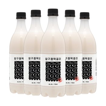 압구정막걸리 류 6도 750mlx5병 김재중막걸리