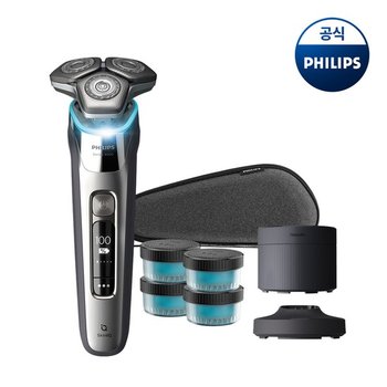 PHILIPS SkinIQ S9000 시리즈 전기면도기 크롬실버 S9973/63