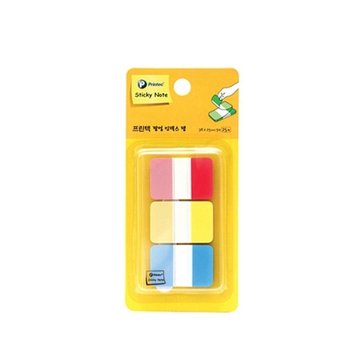 프린텍 팝업 인덱스 탭 컬러 3색 점착식 접착 메모지 (KYR-WC41930)