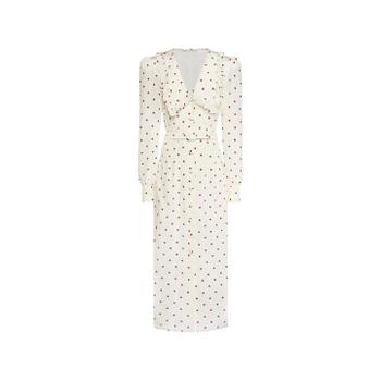 알렉산드라리치 polka dot ruffled midi dress 12093547479304 TP724533226