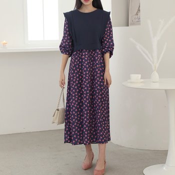 H스타일(DK)스타워즈OPS 봄롱원피스 여성OPS 홈웨어 임부복 파자마 잠옷 데이트룩 하객룩