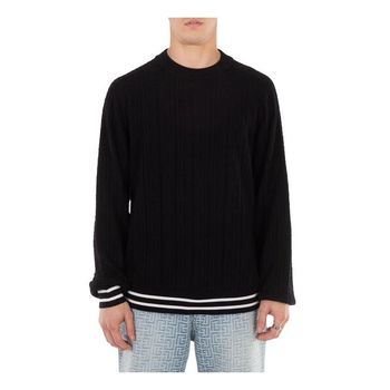 [해외] 발망 Patterned-Jacquard 메리노 점퍼 사이즈 X-Small 여성 DH1KD106KH02-NOIR/BLANC