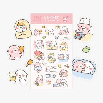 아트박스/수콩달콩 집데이트 투명 씰스티커