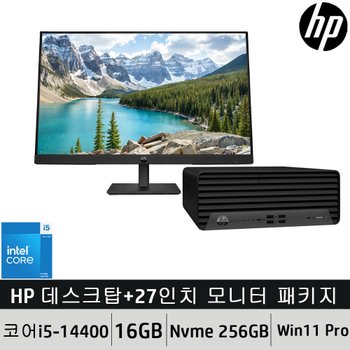 [27형 모니터 패키지] HP 엘리트 SFF 800 G9 코어i5-14400/16GB/Nvme 256GB/Win11 Pro +HP 327ph