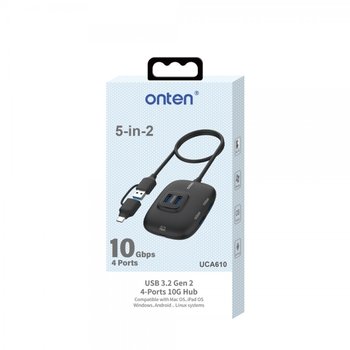 Coms USB3.2gen2멀티허브4포트10Gbps보조전원
