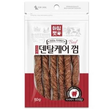 강아지 PA24SH78 치석제거 영양공급 덴탈케어 껌 소고기 80g