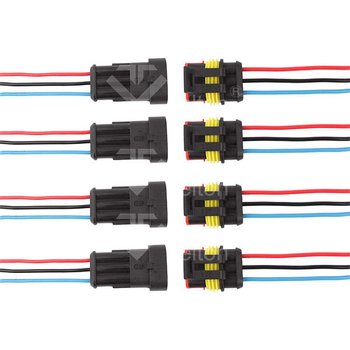 S-HC0014 방수형 커넥터 3P*0.75㎟ 케이블 40cm  차량용DIY배선세트