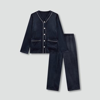 (이월) JAJU  여 밍크 플리스 브이넥 파자마 세트   J214401008