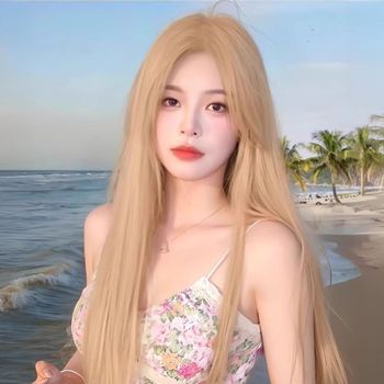 긴생머리 772YIX17 여성스런 금발 통가발 자연스런 긴머리 가발