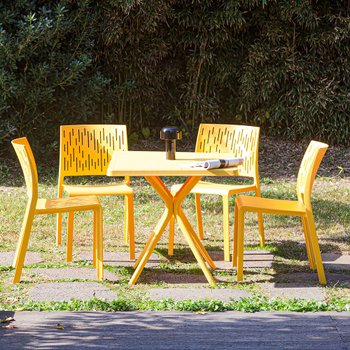 포커 라인 야외용 카페 옥상 정원 테라스 야외 테이블 세트 2인 4인