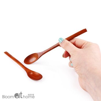 블룸엣홈 옻칠 나무 타원 티스푼 10P