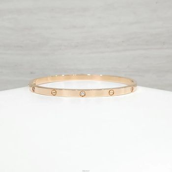 [중고] 까르띠에 여성 다이아 6P 러브 팔찌 18K 핑크골드 158840046