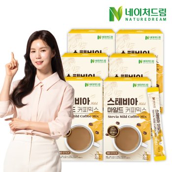 제로슈가 스테비아 마일드 커피믹스 9.5g 30포 x 6박스 / 저당커피 , 무설탕커피