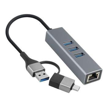 USB 228KXA16 3.0 멀티허브 RJ45 C타입 충전 3포트 랜선 노트북 무선 마우스 키보드