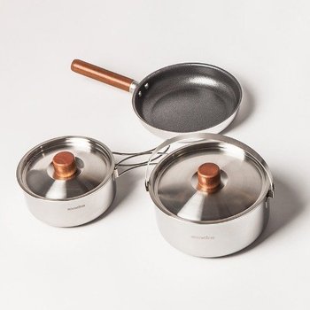 스노우라인  통5중 스텐 코펠세트 L 스테인레스 쿡웨어 SNE5UKO001