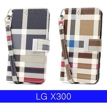 LG X300 LMN 체크패턴 다이어리 K120 케이스 엘지X300케이스 LGX300이스 X300케이스