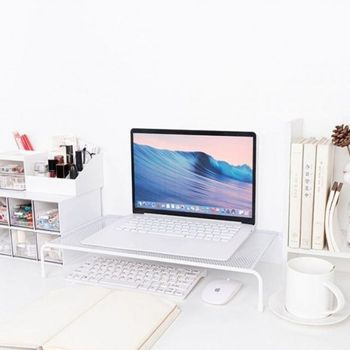 대형 인기 와이드형 모니터 받침대 감성 1단 책상 정