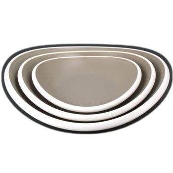 아치형샐러드접시 그릇 한정식 돌산 DS-31078