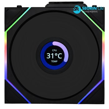[서린공식] 리안리 UNI FAN TL Wireless LCD 120 리버스 블랙 1팩