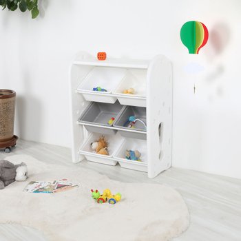 미루 초이스4단(C5)그레이 장난감 정리함 확장가능 인테리어 박스형 수납함 DIY 아이방