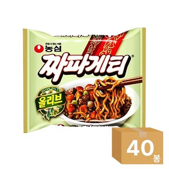 올리브<b>짜파게티</b> 140g (1box,<b>40봉</b>)+랜덤박스